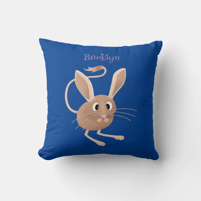 Coussin Illustration de jerboa aux longues oreilles (Recto)