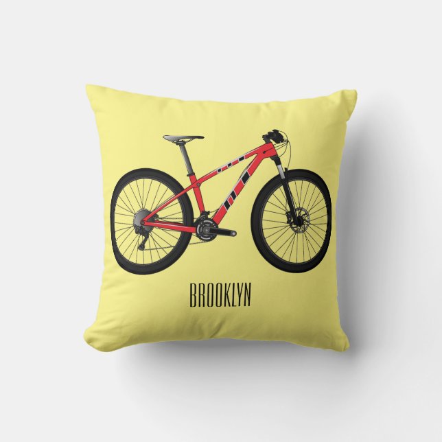 Coussin Illustration de la bande dessinée de vélo (Recto)