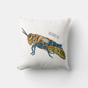 Coussin Illustration de la caricature de la sauterelle en