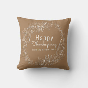 Coussin Illustration de la couronne de maïs Thanksgiving A