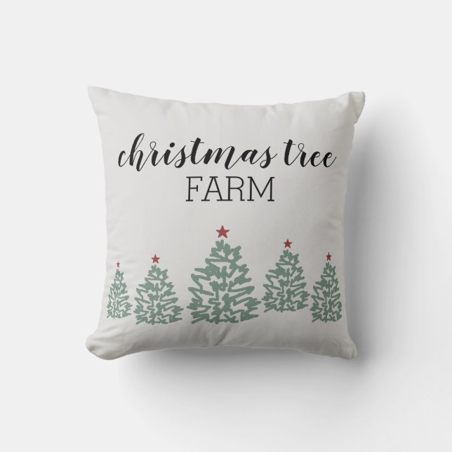 Coussin Illustration de la ferme de Noël (Recto)