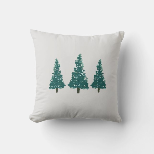 Coussin Illustration de la ferme de Noël (Recto)