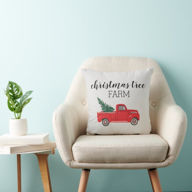 Coussin Illustration de la ferme de Noël (Chaise)
