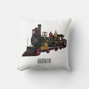 Coussin Illustration de la locomotive à vapeur