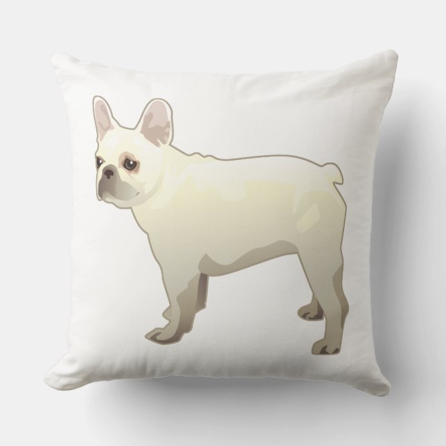 Coussin Illustration de la race française de chien taureau (Recto)