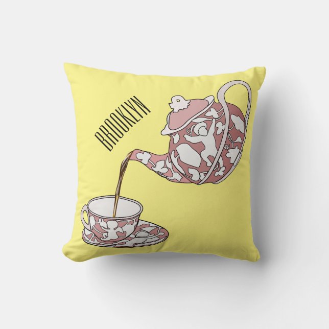 Coussin Illustration de la série Teacup (Recto)