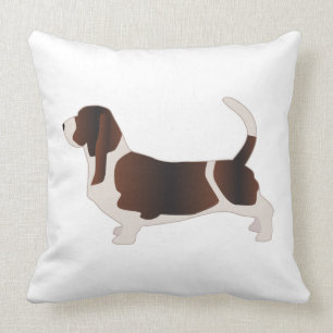 Coussin Illustration de la silhouette de race de chien Bas