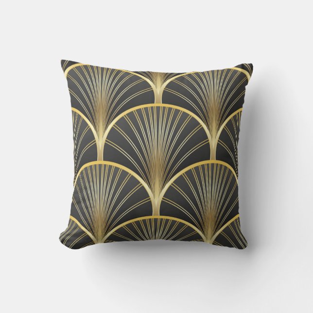 Coussin Illustration de la texture géométrique Art Déco (Recto)