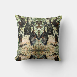 Coussin illustration de l'acadamia de chauve-souris volant