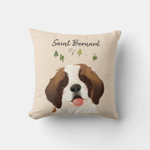 Coussin Illustration de l'animal de compagnie St. Bernard