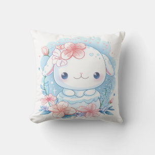 Coussin Illustration de lapin chibi mignon