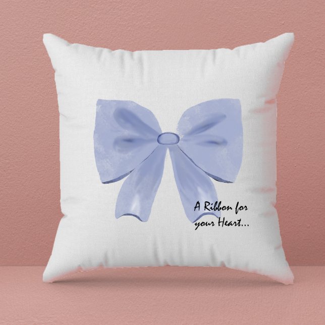 Coussin Illustration de l'aquarelle de ruban (Créateur téléchargé)