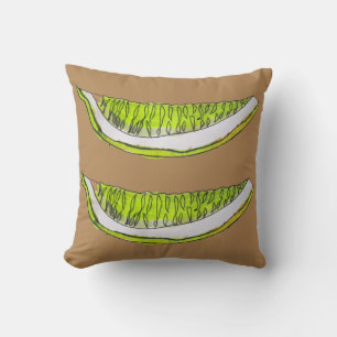 Coussin Illustration de l'aquarelle du citron cirte