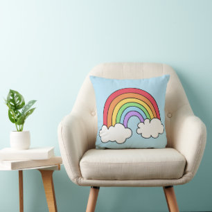 Coussin Illustration de l'arc-en-ciel coloré