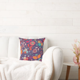 Coussin Illustration de l'art coloré Nature Motif floral