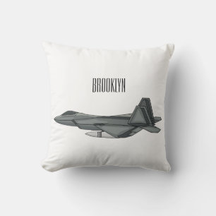 Coussin Illustration de l'avion de chasse