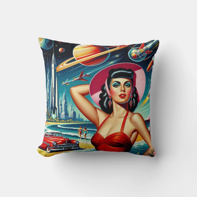 Coussin Illustration de l'espace cosmique (Recto)