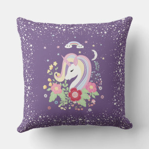 Coussin Illustration de licorne de poutre