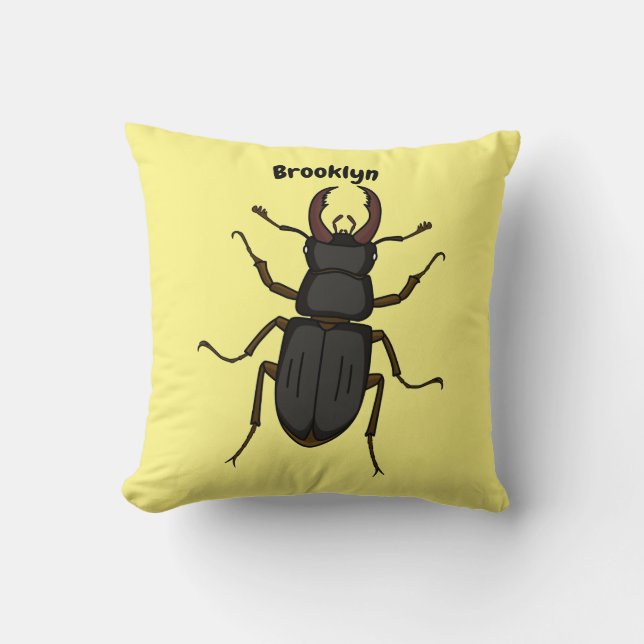 Coussin Illustration de l'insecte du dendroctone du pin (Recto)