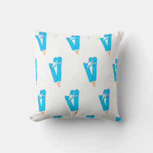 Coussin Illustration de motif amusant de sucette glacée