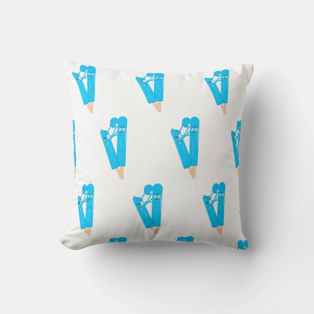 Coussin Illustration de motif amusant de sucette glacée (Recto)