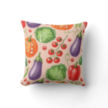 Illustration de motif de légumes colorés