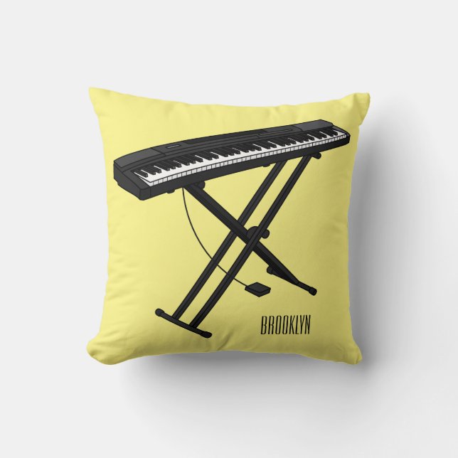 Coussin Illustration de piano clavier (Recto)
