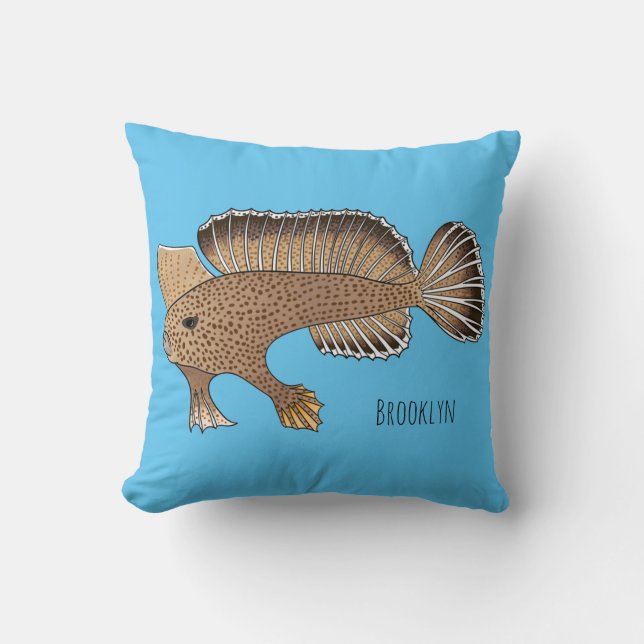 Coussin Illustration de poisson à main (Recto)