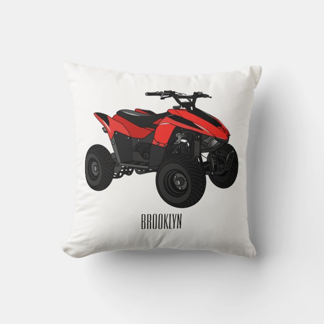 Coussin Illustration de Quad bike atv (Recto)