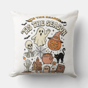 Coussin Illustration de rassemblement hanté d'Halloween vi