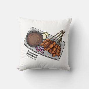 Coussin Illustration de Satay