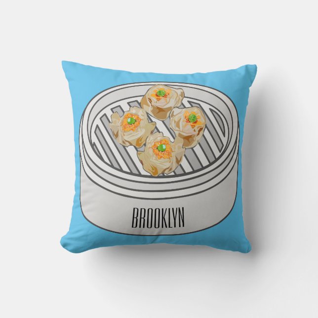 Coussin Illustration de Shumai dim sum (Recto)