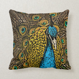 Coussin Illustration de splendeur de paon