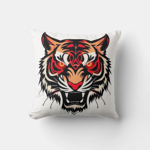 Coussin Illustration de tête de tigre