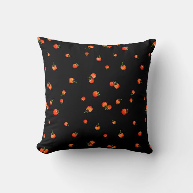 Coussin Illustration de tomates cerises. Aquarelle transpa (Recto)