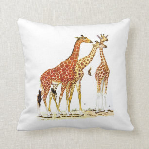 Coussin Illustration de trois girafes