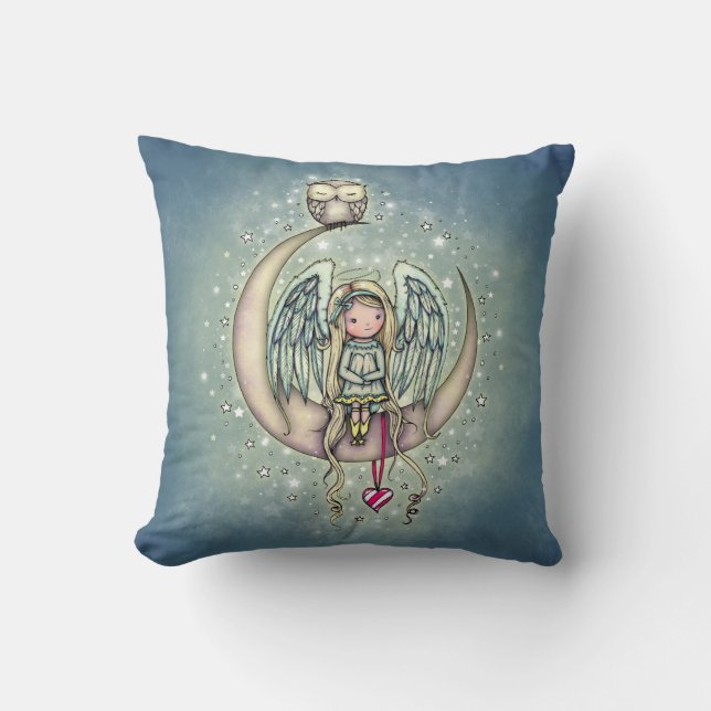 Coussin Illustration de Twinkle Little Angel and Owl (Recto)