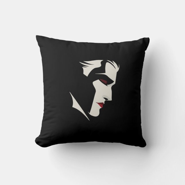 Coussin Illustration de vampire graphique (Recto)