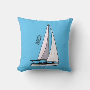 Coussin Illustration de voilier