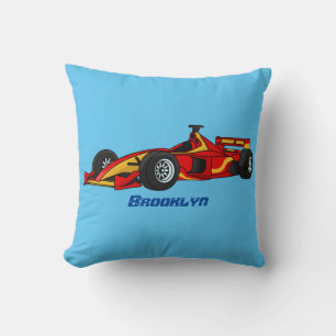 Coussin Illustration de voitures de course à grande vitess