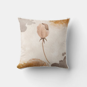 Coussin Illustration délicate de fleurs à l'aquarelle