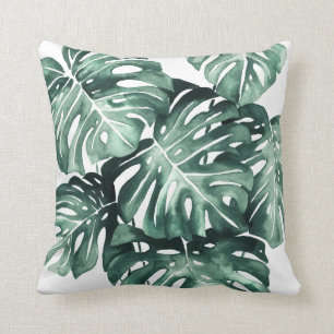 Coussin Illustration des Feuilles de Monstera
