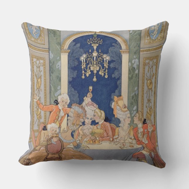 Coussin Illustration des "liaisons Dangereuses de Les" par (Recto)