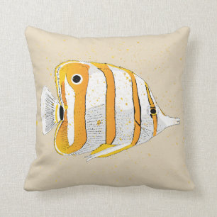 Coussin Illustration des poissons-anges Impression des poi