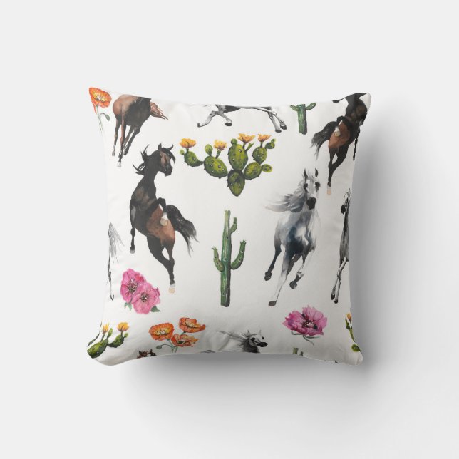 Coussin Illustration dessinée à la main. Motif sans coutur (Recto)