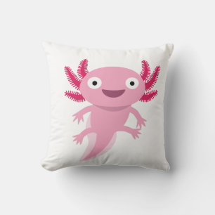 Coussin Illustration drôle Axolotl