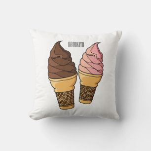 Coussin Illustration du cône de crème glacée