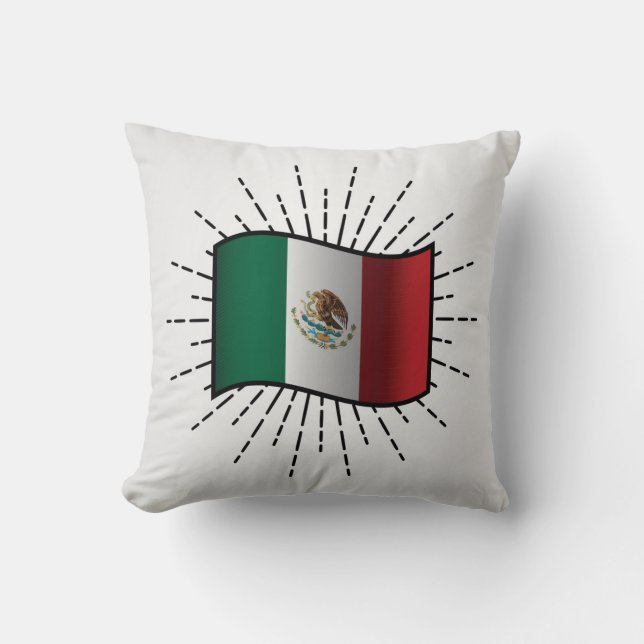 Coussin Illustration du drapeau national du Mexique (Recto)