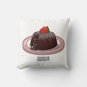 Coussin Illustration du gâteau de lave au chocolat