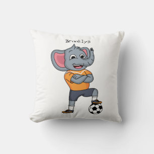 Coussin Illustration du joueur de football éléphant